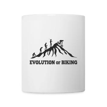 Evolution of Biking Downhill Entstehung  - Mug - white - Front