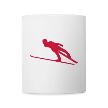 skispringer wintersport - Tasse - Weiß - Vorne