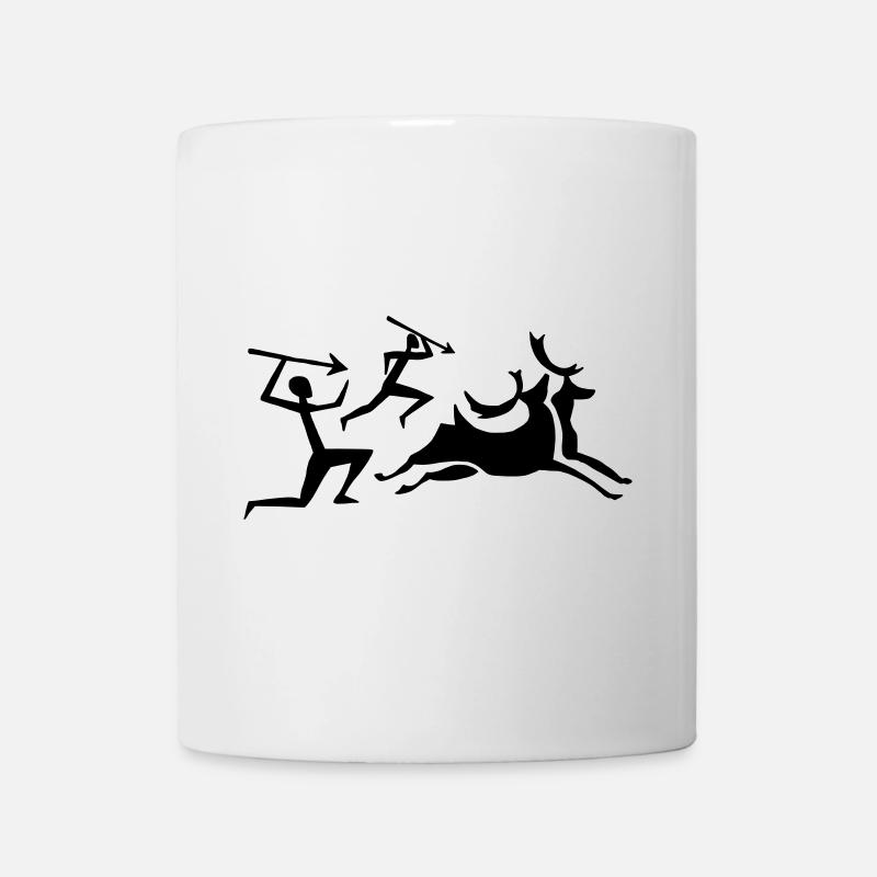 Höhlenmalerei Jäger - Tasse - Weiß