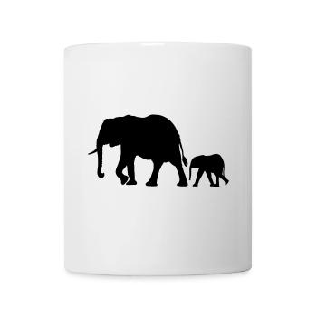 Elefanten - Tasse - Weiß - Vorne