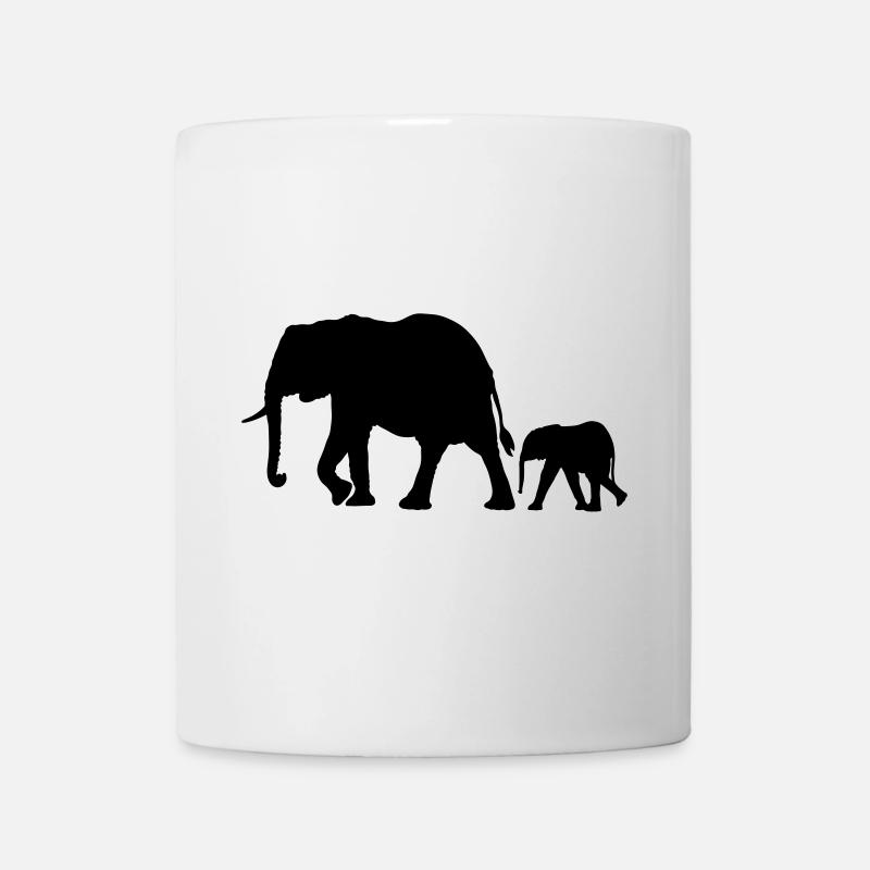 Elefanten - Tasse - Weiß