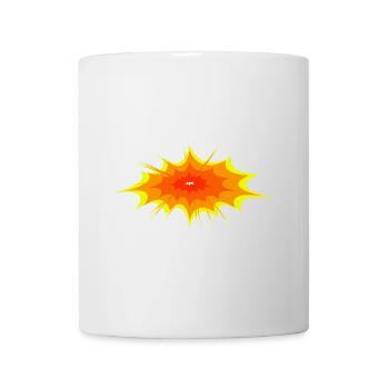 explosion star flame splash color blobs colorful - Mug - white - Front