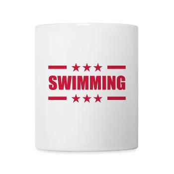 Swimming - Tasse - Weiß - Vorne
