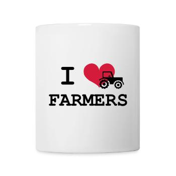 I Love Farmers - Tasse - Weiß - Vorne