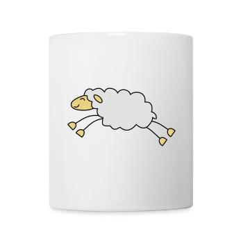 springendes schaf schäfer - Tasse - Weiß - Vorne