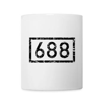 Rheinkilometer 688 Vintage - Köln am Rhein - Tasse - Weiß - Vorne