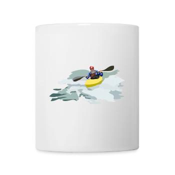 Kajakfahrer im Wildwasserwirbel - Tasse - Weiß - Vorne