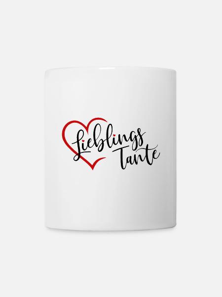 Lieblingstante Herz - Tasse - Weiß