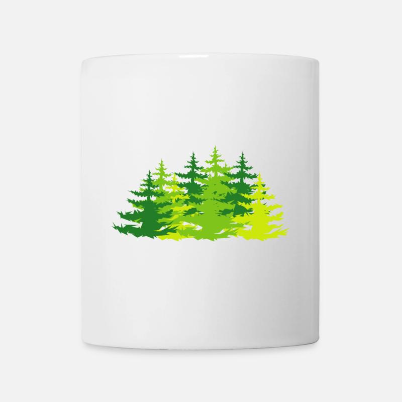 Forest, trees, mixed forests, icon, nature, graphic - Mug - white