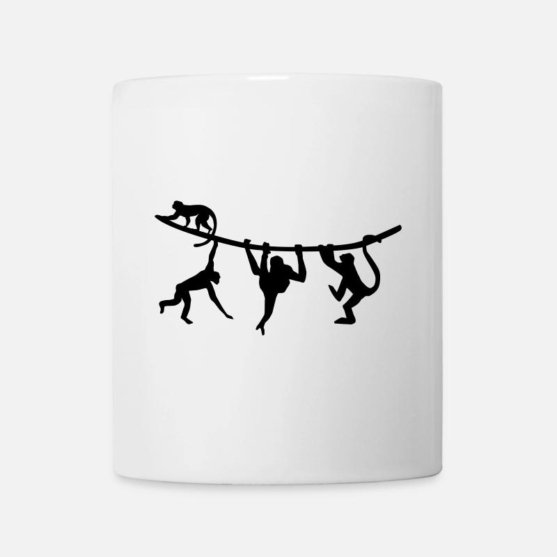 climbing monkeys - monkey - Mug - white