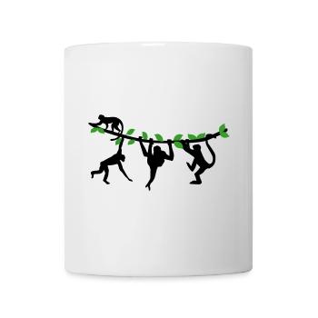 climbing monkeys - monkey - Mug - white - Front