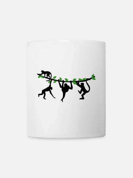 climbing monkeys - monkey - singe - Mug blanc - blanc