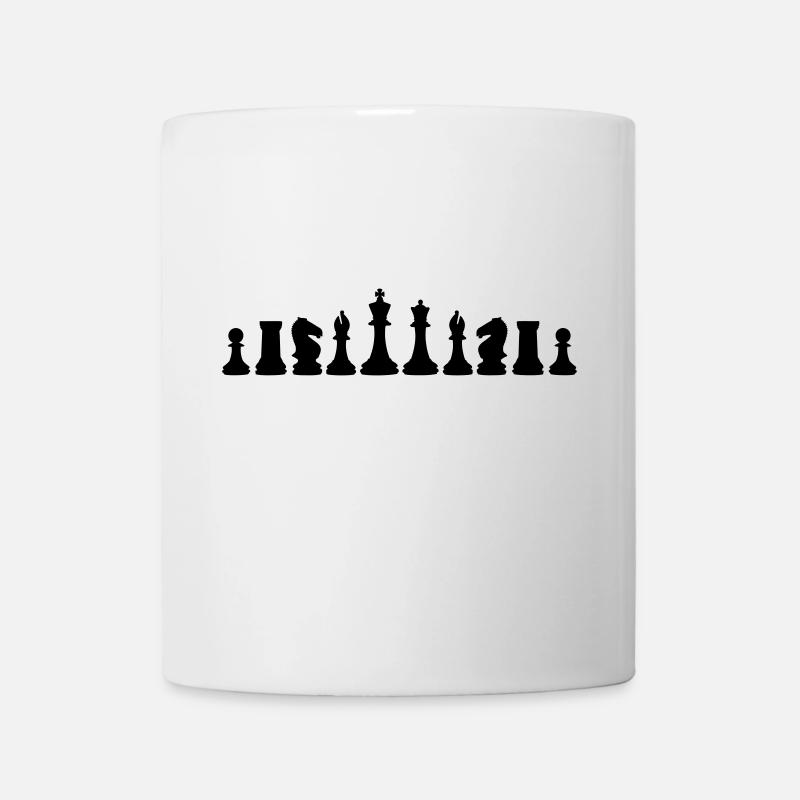 Chess, chess pieces - Mug - white