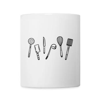 Küche, kochen, Utensilien - Tasse - Weiß - Vorne