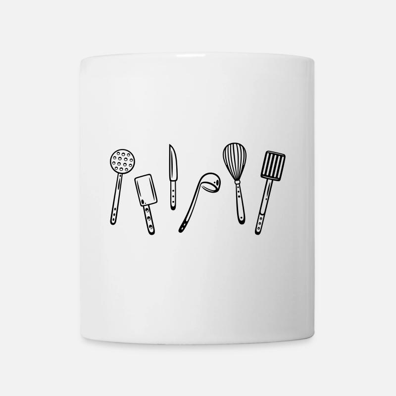 Les ustensiles de cuisine pour la cuisson. - Mug blanc - blanc