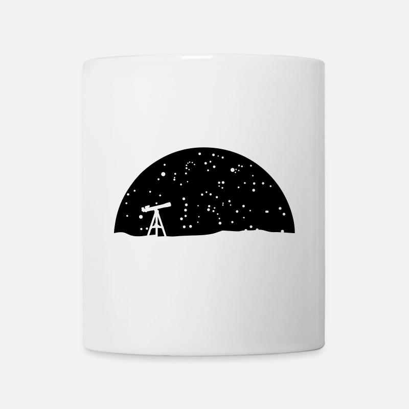 Astronomie, Telescope and stars - Mug blanc - blanc