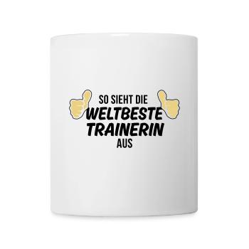 die weltbeste trainerin - Tasse - Weiß - Vorne