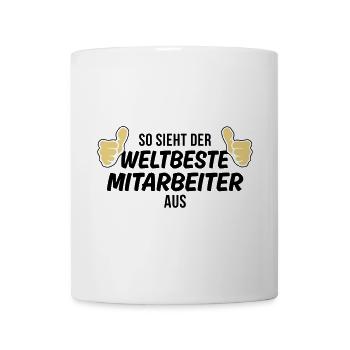 der weltbeste mitarbeiter - Tasse - Weiß - Vorne