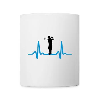 Golfer & Herzschlag - Golf - Tasse - Weiß - Vorne