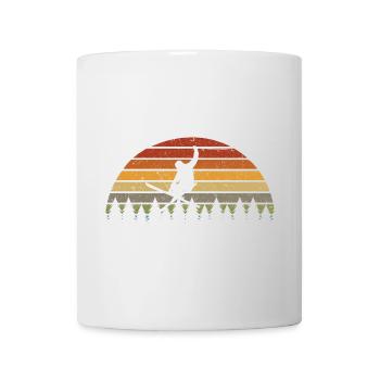 Sunset Snowboarder in Pines Retro Tee - Mug - white - Front