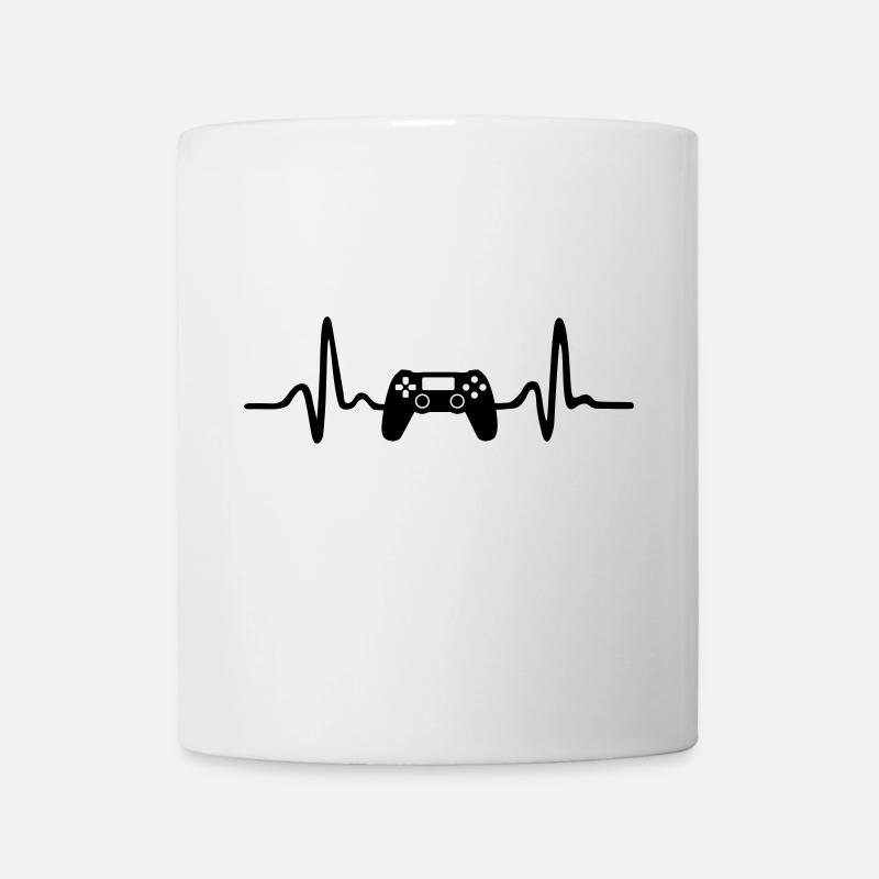 Gaming Herzschlag - Tasse - Weiß
