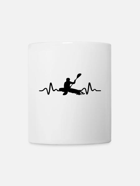 Kajak Herzschlag - Tasse - Weiß