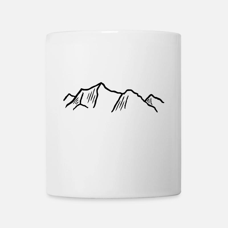 Berg, Bergkette - Tasse - Weiß