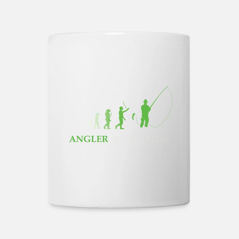Angler Evolution - Fishing, Fisherman - Mug - white