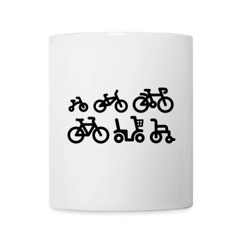 Evolution Fahrradrennen Radfahren Fahrradrennen - Tasse - Weiß - Vorne