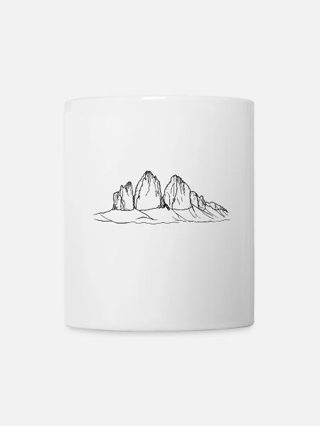 drei Zinnen, Sextner Dolomiten, Berge, Bergsteigen - Tasse - Weiß