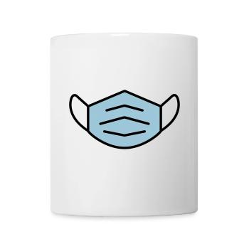 Grand vecteur d'un masque - Mug blanc - blanc - Devant