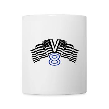 V8,Muscle Car,Garage,Car,Tuning,USA(25) - Mug - white - Front