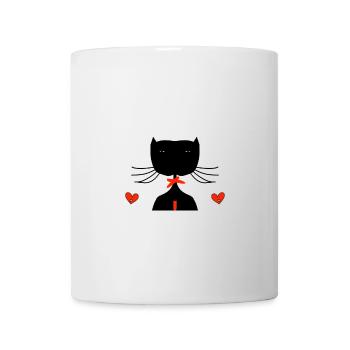 schwarze katze - Tasse - Weiß - Vorne