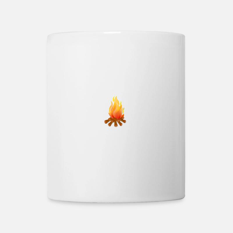 T-shirt Illustration de flamme de feu de camp - Mug blanc - blanc