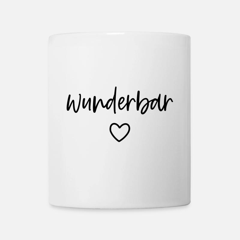 wunderbar Herz - Tasse - Weiß