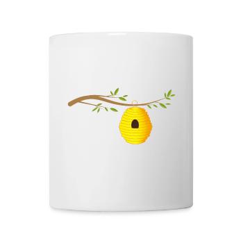 Beehive on a branch Wild beehive - Mug - white - Front