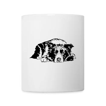 BORDER COLLIE dog portrait herding dog Wilsigns - Mug - white - Front