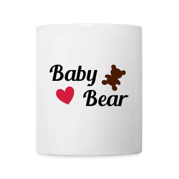 ★ Designfarben änderbar ★ Baby bear (Bär, Herz) - Tasse - Weiß - Vorne