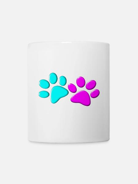 Chien pattes couple propriétaire de chien propriétaire de chien - Mug blanc - blanc
