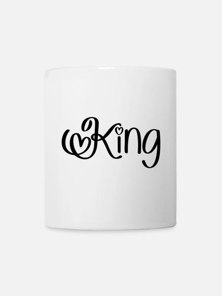 King mit Herz - Tasse - Weiß