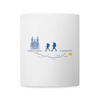 Buen Camino Santiago Route Frances - Mug blanc - blanc - Devant