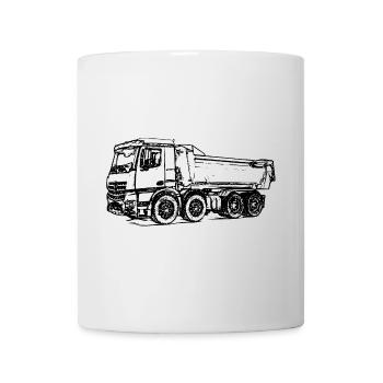 Dump truck truck tipper truck ci'ar'wka camion - Mug - white - Front