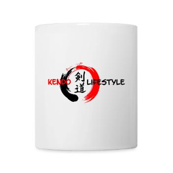 Écriture japonaise Kendo dans le cercle enso zen - Mug blanc - blanc - Devant