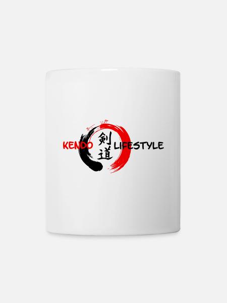 Kendo Japanese script in enso zen circle - Mug - white
