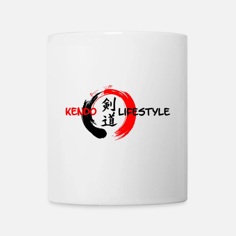 Kendo Japanese script in enso zen circle - Mug - white