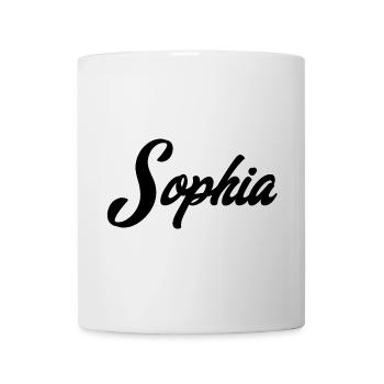 Name Sophia Abstrakte geometrische Linienkunst - Tasse - Weiß - Vorne