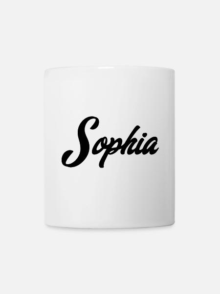 Name Sophia Abstrakte geometrische Linienkunst - Tasse - Weiß