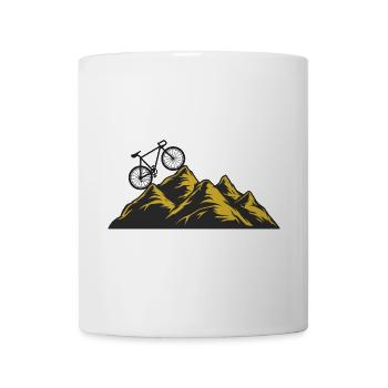 Bergabenteuer Fahrradsprung - Tasse - Weiß - Vorne