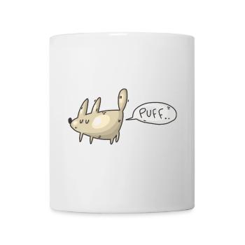 Farting Dog Funny Dog Design - Mug - white - Front