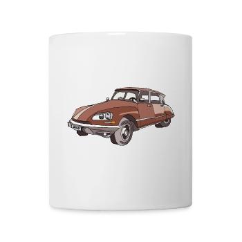 Vintage Braun Kombi Illustration - Tasse - Weiß - Vorne